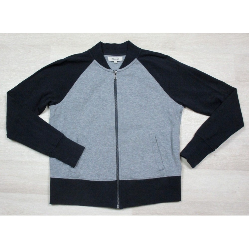 Madewell Offline Sweatshirt Bomber Jacket Slim Fit Full Zip (XXS) Color block